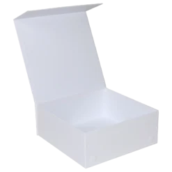 Cutie rigida Magneto Uno C3 25x25x10 texturat bianco_03 serigrafie negru Bloomerie deschisa 1