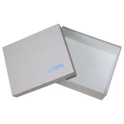 Cutie rigida Toreto DA 32x27x11 texturat grigio_81 folio albastru_12 Aoso deschisa 1