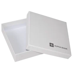 Cutie rigida Toreto Duo 17x17x4.5 mat alb_00 folio argintiu_02 AlphaBank deschisa 1