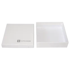 Cutie rigida Toreto Duo 17x17x4.5 mat alb_00 folio argintiu_02 AlphaBank deschisa 2