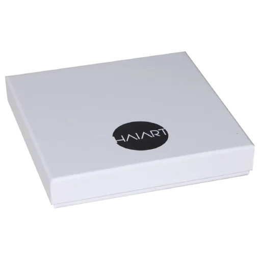 Cutie rigida Toreto Duo 18x18x3 mat alb_00 serigrafie negru Haiart inchisa 1