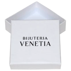 Cutie rigida Toreto Duo 9x9x3 texturat bianco_03 folio negru_07 BijuteriaVenetia deschisa 1