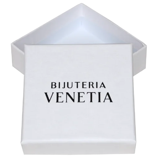 Cutie rigida Toreto Duo 9x9x3 texturat bianco_03 folio negru_07 BijuteriaVenetia deschisa 1