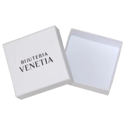 Cutie rigida Toreto Duo 9x9x3 texturat bianco_03 folio negru_07 BijuteriaVenetia deschisa 2