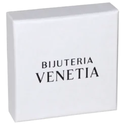 Cutie rigida Toreto Duo 9x9x3 texturat bianco_03 folio negru_07 BijuteriaVenetia inchisa 1