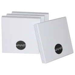 Cutii rigide Toreto Duo 18x18x3 mat alb_00 serigrafie negru Haiart ansamblu 1